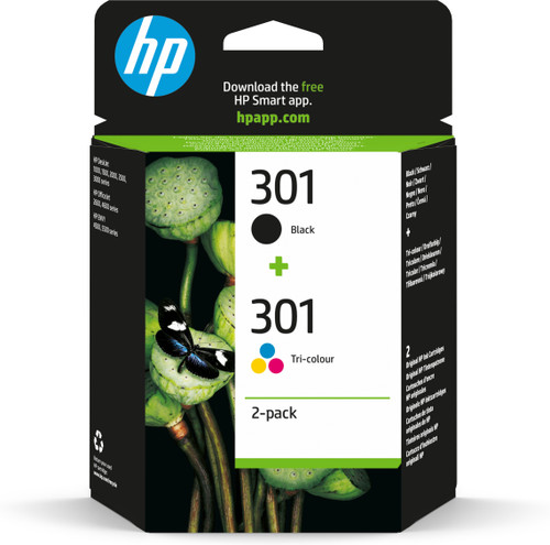 Original HP 301 Black,Cyan, Magenta, Yellow Multipack of Ink Cartridges (N9J72AE) - main product image