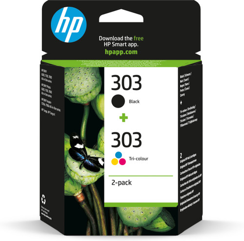 Original HP 303 Black,Cyan, Magenta, Yellow Multipack of Ink Cartridge (3YM92AE) - main product image