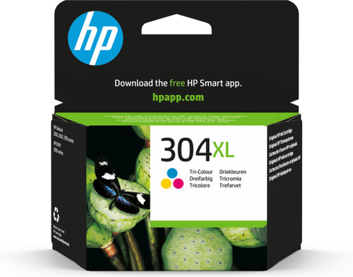 Original HP 304XL Cyan, Magenta, Yellow Tri-Colour Ink Cartridge (N9K07AE) - main product image