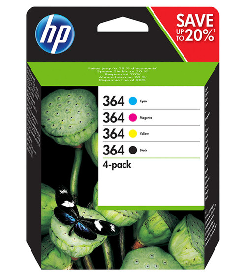 HP Original HP 364 Black,Cyan, Magenta, Yellow Multipack of Ink Cartridges N9J73AE