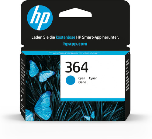 Original HP 364 Cyan Ink Cartridge (CB318EE) - main product image