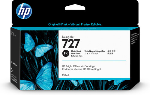 Original HP 727 Photo Black Ink Cartridge (B3P23A) - main product image