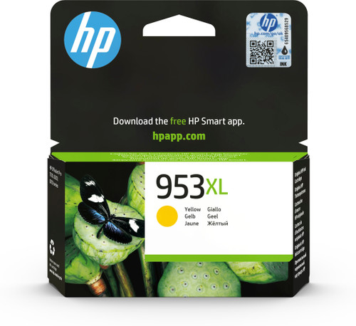 Original HP 953XL Yellow Ink Cartridge (F6U18AE) - main product image