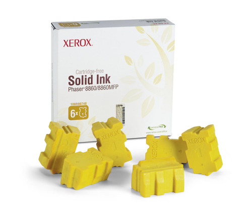 Xerox Genuine Solid Ink, Phaser 8860/8860MFP Yellow (6 Sticks)