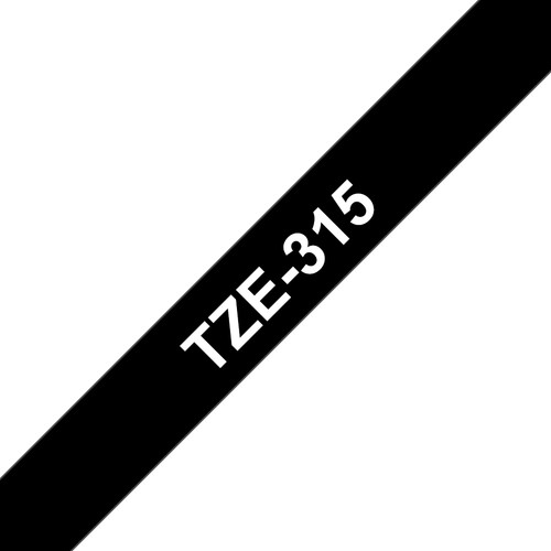Brother Tze315 White On Black 6Mm Gloss - main product image