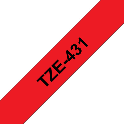 Brother Tze431 Black On Red 12Mm Gloss - main product image