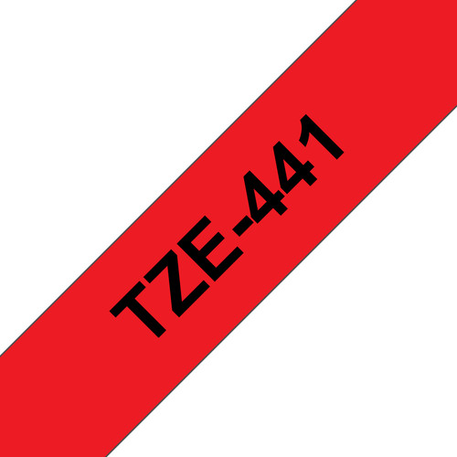 Brother Tze441 Black On Red 18Mm Gloss - main product image