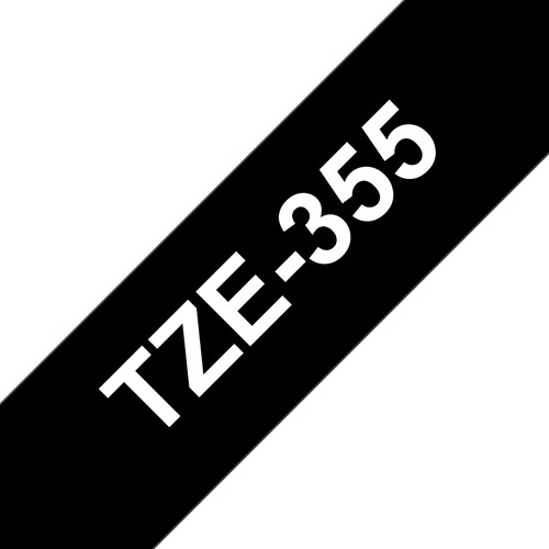 Brother Tze355 White On Black 24Mm Gloss - main product image