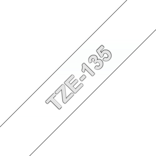 Brother Tze135 White On Clear 12Mm Gloss - main product image