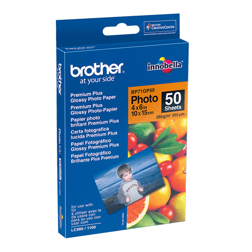 BROTHER BP71GP50 6 X 4 GLOSSY 50 SHEETS - main product image