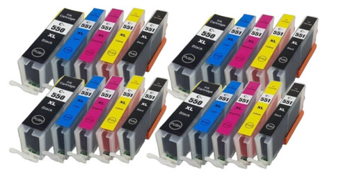 Cartridge World 4 x Compatible with Canon PGI-550/CLI-551 XL Multipack 20 Cartridges Cartridge World 4 x Compatible with Canon PGI-550/CLI-551 XL Multipack 20 Cartridges