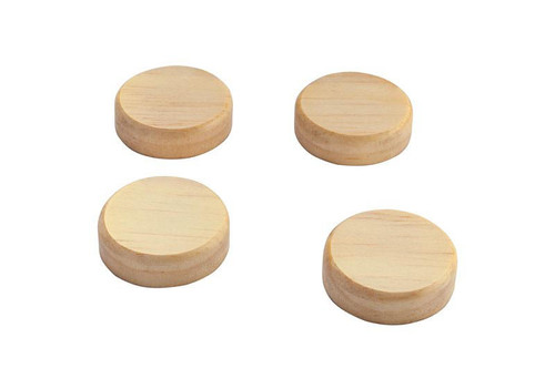 Cartridge World Wooden magnets round beige 4 pcs.