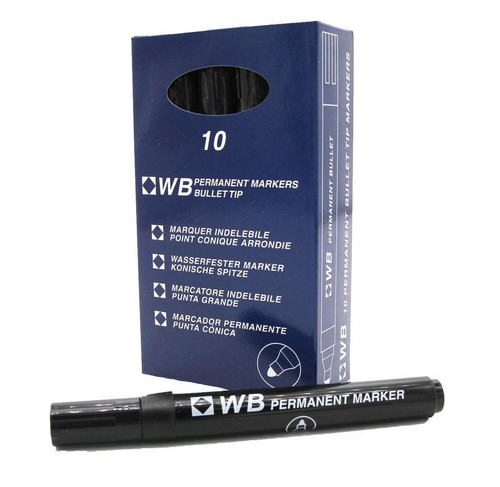 Cartridge World Permanent Marker Bullet Tip Black