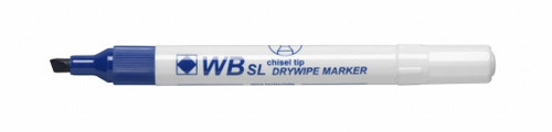 Cartridge World Drywipe Chisel Tip Marker Blue (10)