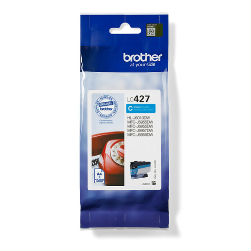 Brother LC427C Cyan Ink Cartridge - main product image