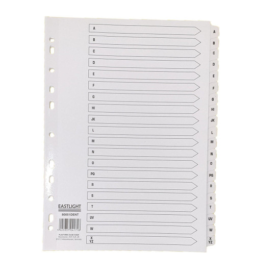 Cartridge World Index White Clear Tabs A-Z 20 Part 