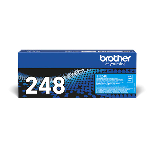 Brother TN248C Standard Yield Cyan Toner Cartridge - main product image