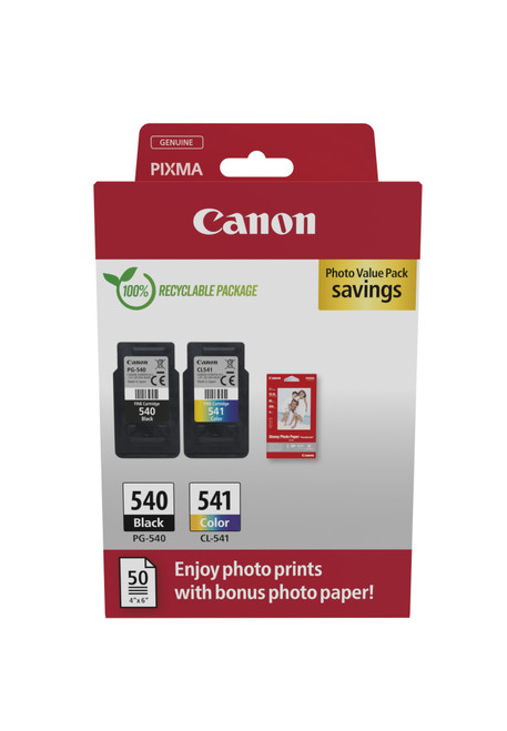 Canon 5225B013/PG-540+CL-541 Cartridge multipack + Photopaper 50 sheet - main product image
