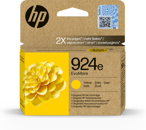 HP 924E EvoMore Ink Cartridge Yellow (4K0U9NE) - main product image