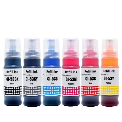 Compatible Canon GI-53 6 Colour Ink Bottle Multipack (6 x  60ml)