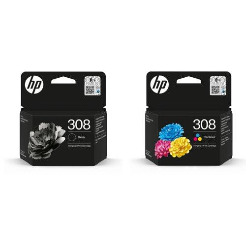  HP No 308 Black/Tri-colour Ink Cartridge Combo pack (6L6S6UE) 
