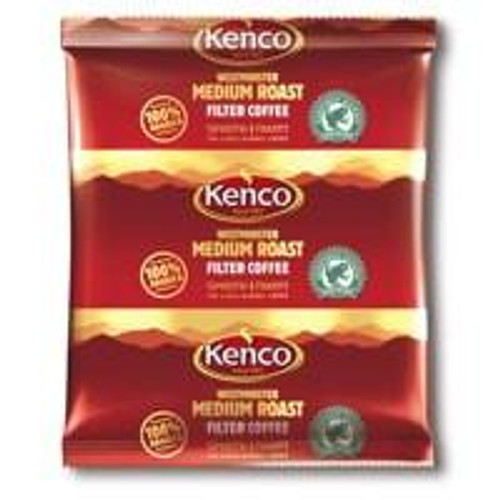 Kenco Westminster 60g Sachet 3pts PK50, image of a pack of medium roast filter coffee sachets