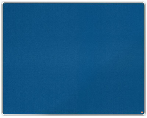 Nobo PremPls Felt Board BL 1500x1200mm, blue felt display board for presentations and visual aids.