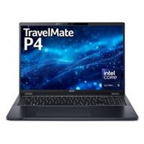 ACER Acer TravelMate P4 TMP416-53-TCO-50Y0 Laptop, 16-inch IPS display, 16GB RAM, 512GB SSD, Windows 11 Pro installed, front view showing screen and keyboard.