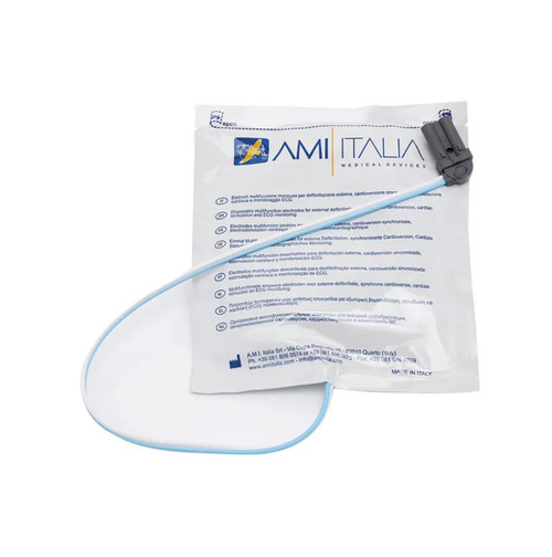 CW Office Smarty Saver Disposable PADs, medical device for external defibrillation with electrode pads and connecting cable.