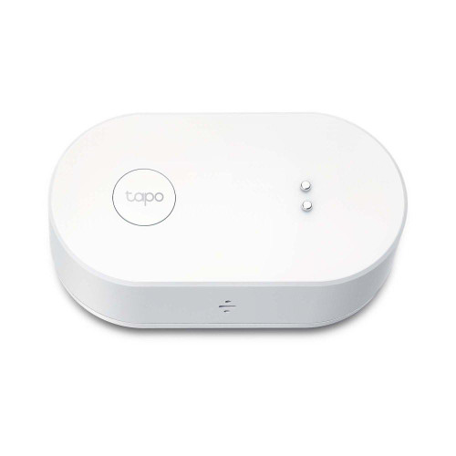 CW Office TP-Link Tapo Smart Water Leak Sensor, white oval-shaped device for detecting water leaks and moisture.
