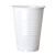 CW Office ValueX 7oz Plastic Vending Cups PK100, white disposable plastic cup with ribbed design for serving beverages.