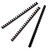 CW Office ValueX Binding Combs A4 10mm Black PK100, black plastic binding combs for binding A4 size documents.