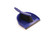 CW Office ValueX Dustpan & Soft Brush Set Blue, blue dustpan with a black brush for cleaning floors and surfaces.
