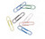 CW Office ValueX Paperclip Large Plain Assorted PK100, colorful large paper clips in blue, green, yellow, black, red and white.