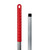 CW Office ValueX Socket Mop Handle Aluminium Red, red and black aluminium handle with a socket for attaching a mop head.