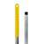 CW Office ValueX Socket Mop Handle Aluminium YW, yellow mop handle with a textured grip and a silver aluminium extension pole with black threaded end for attaching cleaning accessories.
