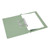 CW Office ValueX Springfile Foolscap Green PK25, green foolscap springfile with metal rings holding white foolscap sheets.