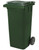 CW Office ValueX Wheelie Bin Green 240L, a large green plastic wheeled trash bin with a lid for waste disposal.