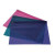 CW Office Zippi Bag Bright Colours A4 Pack of 25, colorful translucent zippered document bags in pink, blue, teal, and navy for organizing papers.