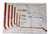 CW Office PolytheneMailEnvelope 330x430mm LRG PK50, large white polythene mailing envelopes with red and black design and recycling symbols.