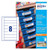 CW Office Avery UK Removable Tray & File Labels, pack of 64 white labels measuring 155 x 35 mm with colorful designed tabs for organizing folders.