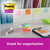 Post-it Super Sticky Notes Carnival Colour Collection, image of colorful sticky notes in various shades used for organization and note-taking in an office setting.