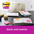 Post-it Post it Super Sticky Notes Playful Colours 76x127mm 90 Sheets (Pack 6), colorful sticky notes placed on a desk with notebooks, planner, and laptop.