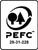 Post-it Super Sticky XL Notes 101x101mm Ruled 90 Sheets Rio Colours (Pack 6), black and white image showing a PEFC certification logo with trees and a circular arrow.