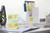 Post-it Super Sticky Notes 76x76mm Canary Yellow Promo Pack, yellow sticky notes on a desk with notes and office supplies.