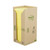 Post-it Recycled Notes 76 mm x 76 mm Canary Yellow (Pack 16), a box of 3M eco-friendly sticky notes with yellow notes visible inside.