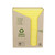 Post-it Recycled Notes 76 mm x 127 mm Canary Yellow, pack of 16, shown in eco-friendly cardboard box with yellow sticky notes visible.