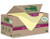Post-it Super Sticky 100% Recycled Notes Canary Yellow 76 x 76 mm 70 Sheets per Pad Pack 18 14+4 Free, yellow sticky notes in a cardboard box with the Post-it logo and eco-friendly icons.