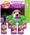 Product CW Office Scotch-Brite Pet Extra Sticky Hair Roller with 48 sheets and 4 refill packs, pet hair removal tool for pets and cats, featuring a black handle with a curved design and green and purple packaging displaying a puppy and a cat.