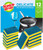 CW Office Scotch-Brite® Delicate Non-Scratch Scrub Sponge 12 pieces in pack, display of blue and yellow scrubbing sponges, compared with kitchen utensils like a frying pan and a wine glass.